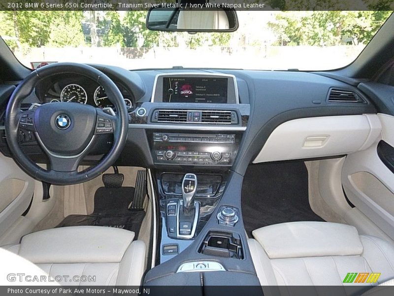 Titanium Silver Metallic / Ivory White Nappa Leather 2012 BMW 6 Series 650i Convertible