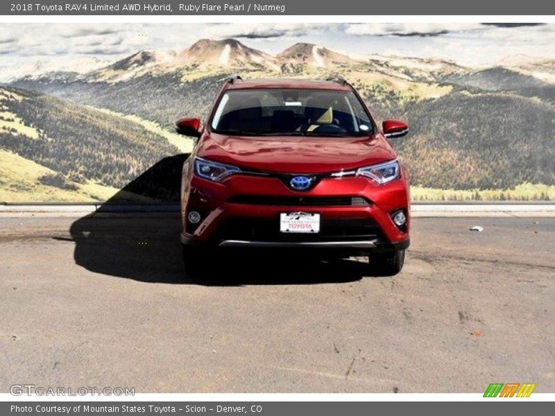 Ruby Flare Pearl / Nutmeg 2018 Toyota RAV4 Limited AWD Hybrid