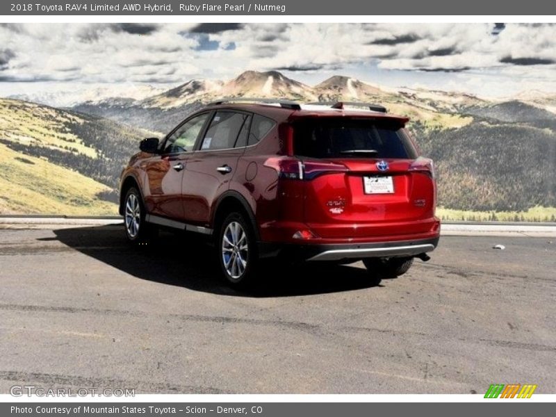 Ruby Flare Pearl / Nutmeg 2018 Toyota RAV4 Limited AWD Hybrid