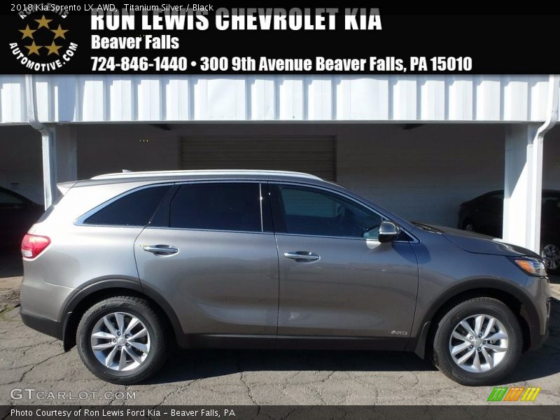 Titanium Silver / Black 2018 Kia Sorento LX AWD