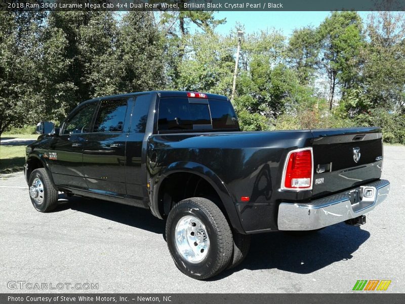 Brilliant Black Crystal Pearl / Black 2018 Ram 3500 Laramie Mega Cab 4x4 Dual Rear Wheel