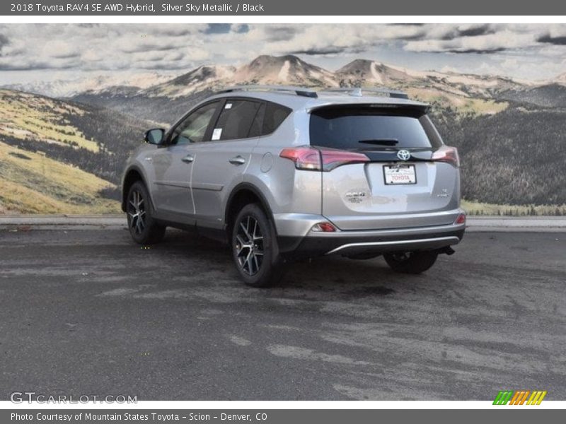 Silver Sky Metallic / Black 2018 Toyota RAV4 SE AWD Hybrid