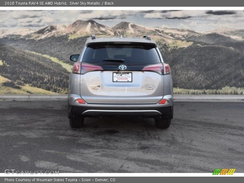 Silver Sky Metallic / Black 2018 Toyota RAV4 SE AWD Hybrid