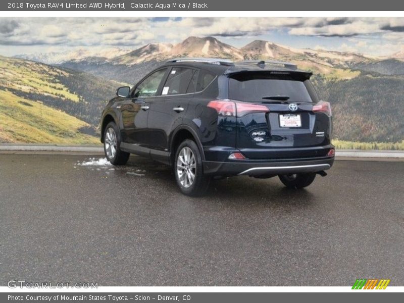 Galactic Aqua Mica / Black 2018 Toyota RAV4 Limited AWD Hybrid