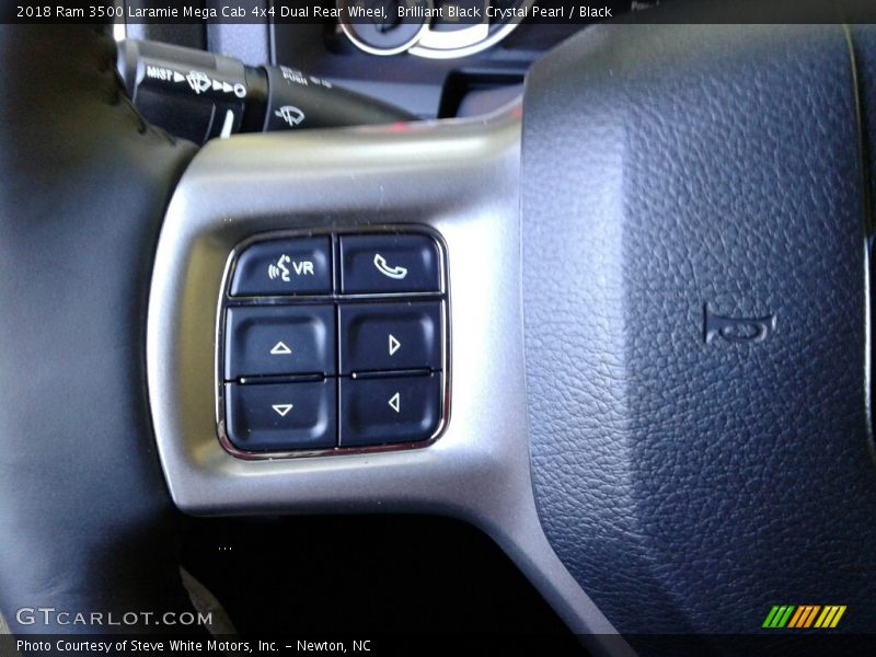 Brilliant Black Crystal Pearl / Black 2018 Ram 3500 Laramie Mega Cab 4x4 Dual Rear Wheel