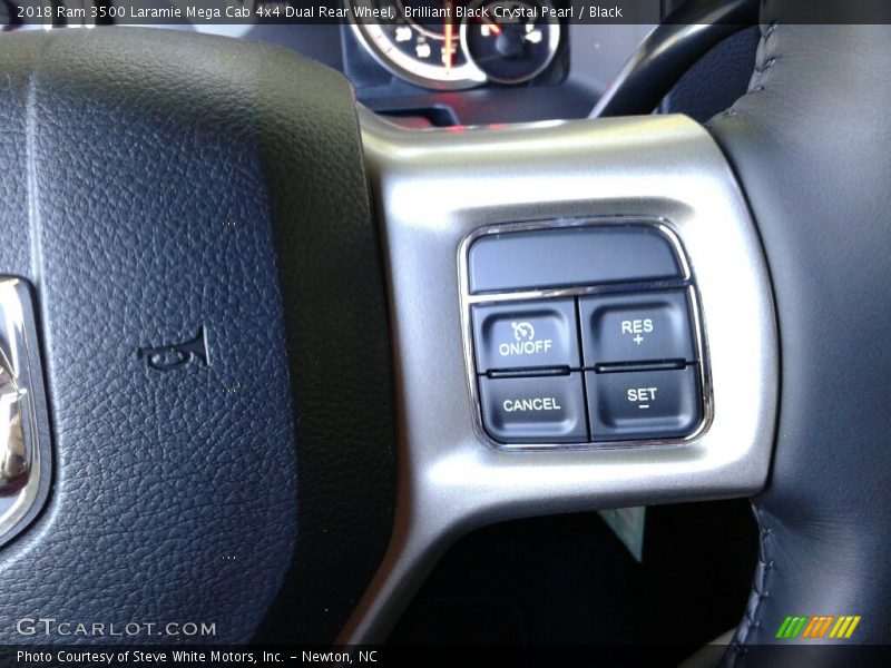 Brilliant Black Crystal Pearl / Black 2018 Ram 3500 Laramie Mega Cab 4x4 Dual Rear Wheel