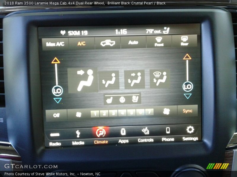 Brilliant Black Crystal Pearl / Black 2018 Ram 3500 Laramie Mega Cab 4x4 Dual Rear Wheel