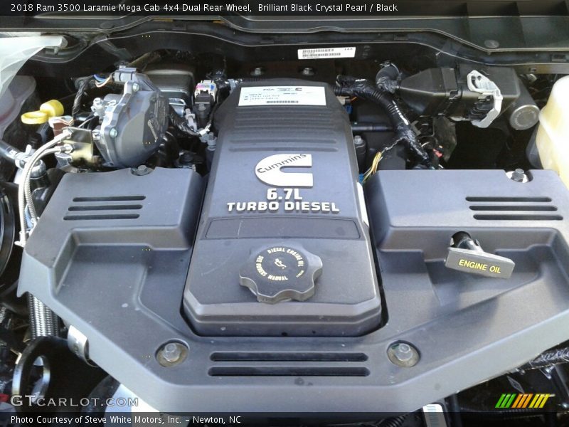  2018 3500 Laramie Mega Cab 4x4 Dual Rear Wheel Engine - 6.7 Liter OHV 24-Valve Cummins Turbo-Diesel Inline 6 Cylinder