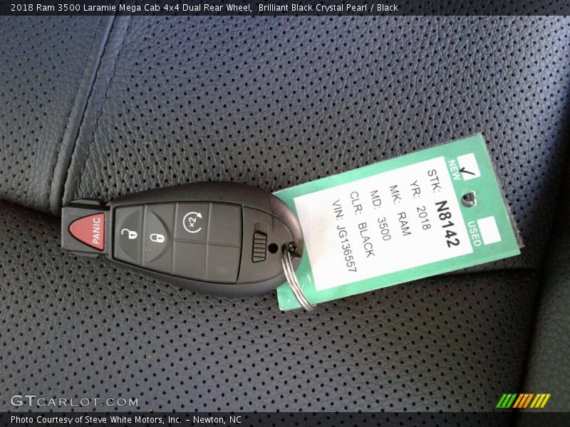 Brilliant Black Crystal Pearl / Black 2018 Ram 3500 Laramie Mega Cab 4x4 Dual Rear Wheel