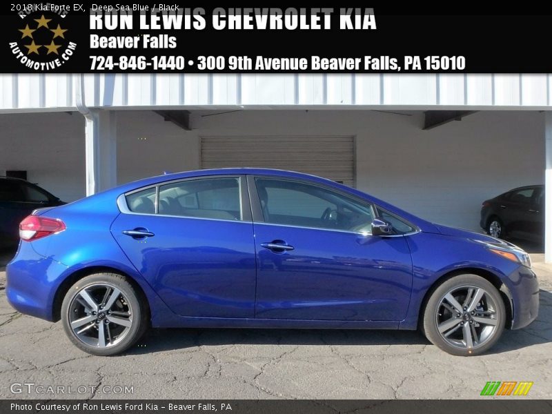 Deep Sea Blue / Black 2018 Kia Forte EX