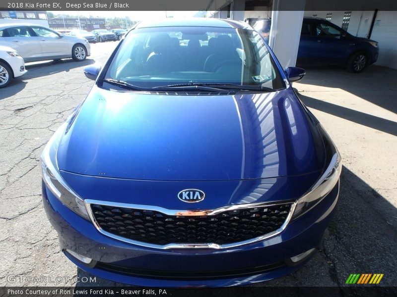 Deep Sea Blue / Black 2018 Kia Forte EX