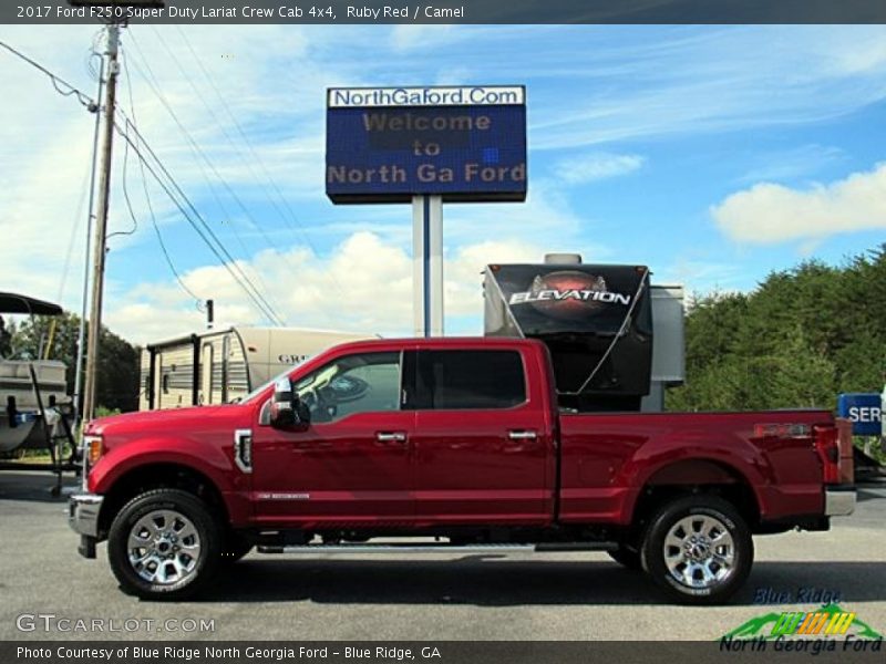 Ruby Red / Camel 2017 Ford F250 Super Duty Lariat Crew Cab 4x4