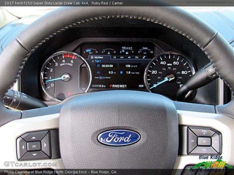 Ruby Red / Camel 2017 Ford F250 Super Duty Lariat Crew Cab 4x4