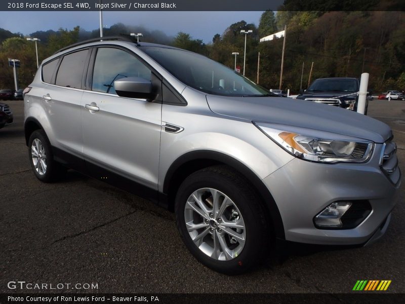 Ingot Silver / Charcoal Black 2018 Ford Escape SEL 4WD