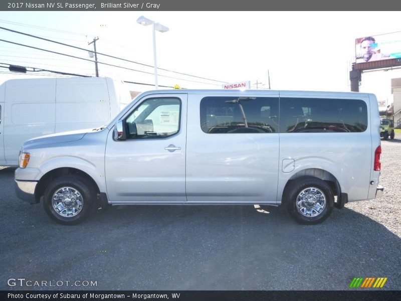 Brilliant Silver / Gray 2017 Nissan NV SL Passenger