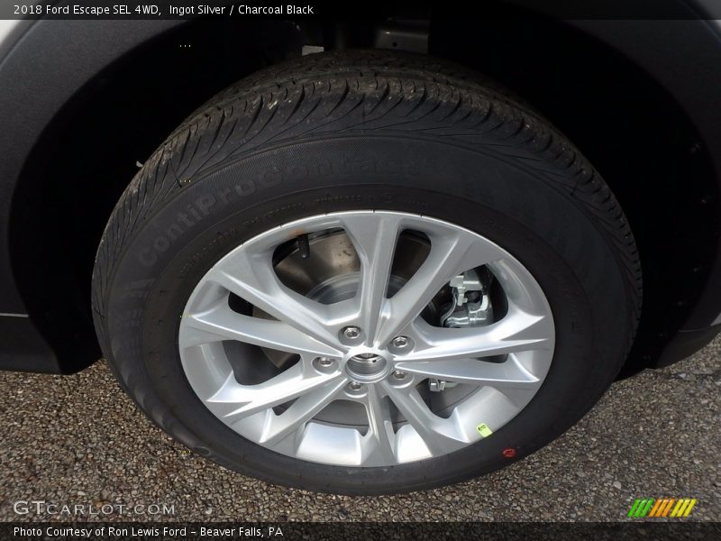 Ingot Silver / Charcoal Black 2018 Ford Escape SEL 4WD