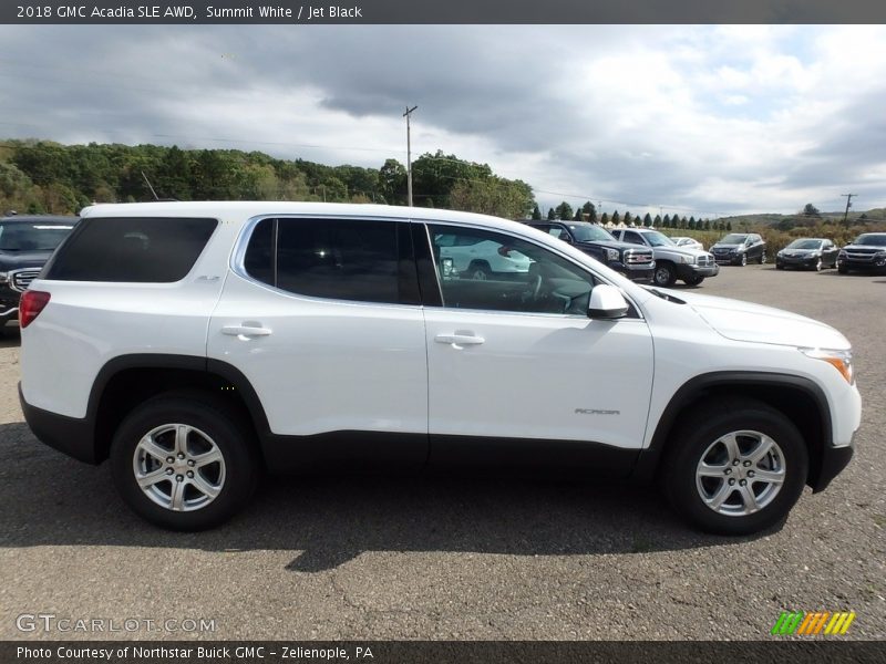 Summit White / Jet Black 2018 GMC Acadia SLE AWD