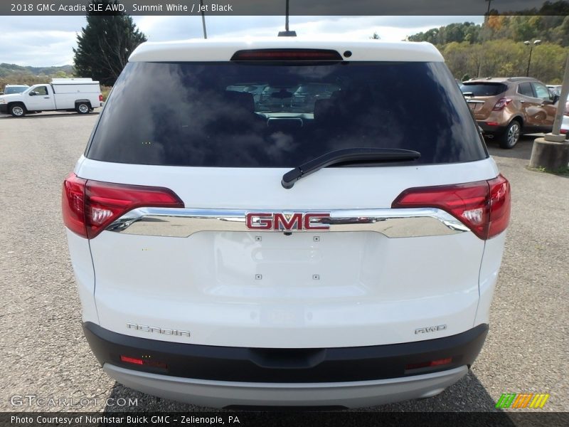 Summit White / Jet Black 2018 GMC Acadia SLE AWD