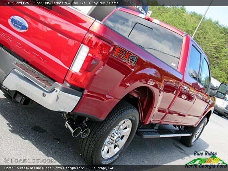 Ruby Red / Camel 2017 Ford F250 Super Duty Lariat Crew Cab 4x4