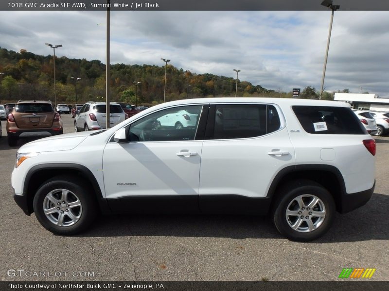 Summit White / Jet Black 2018 GMC Acadia SLE AWD