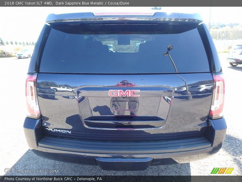 Dark Sapphire Blue Metallic / Cocoa/Dune 2018 GMC Yukon SLT 4WD