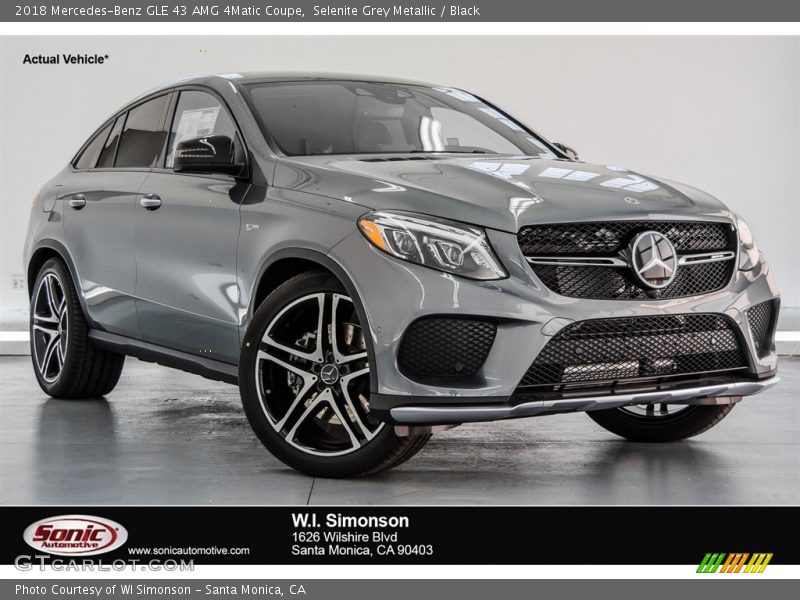 Selenite Grey Metallic / Black 2018 Mercedes-Benz GLE 43 AMG 4Matic Coupe