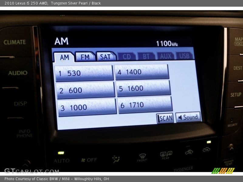 Tungsten Silver Pearl / Black 2010 Lexus IS 250 AWD