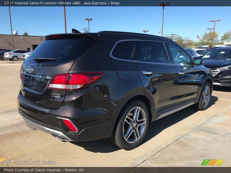 Java Espresso / Beige 2018 Hyundai Santa Fe Limited Ultimate AWD