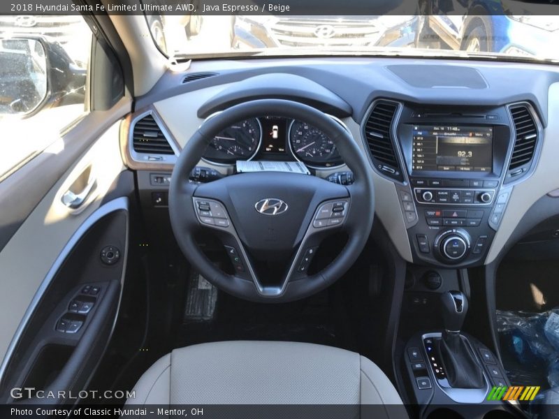 Java Espresso / Beige 2018 Hyundai Santa Fe Limited Ultimate AWD