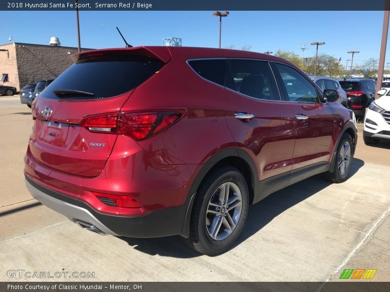 Serrano Red / Beige 2018 Hyundai Santa Fe Sport