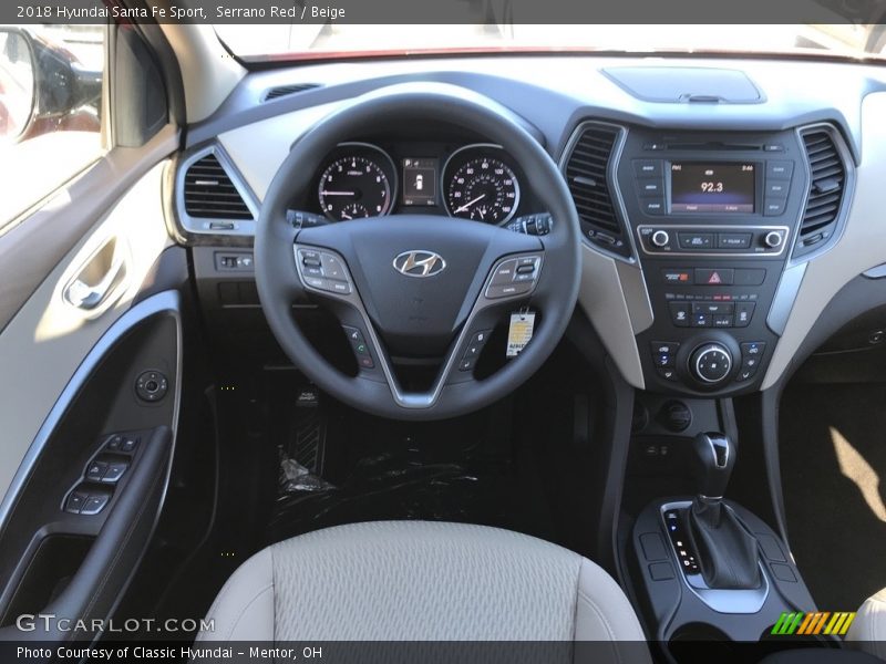 Serrano Red / Beige 2018 Hyundai Santa Fe Sport
