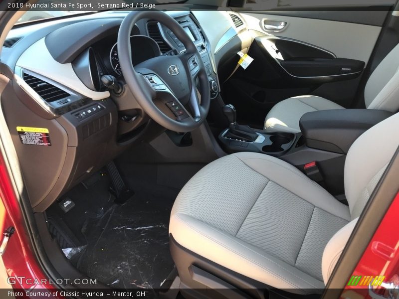 Serrano Red / Beige 2018 Hyundai Santa Fe Sport