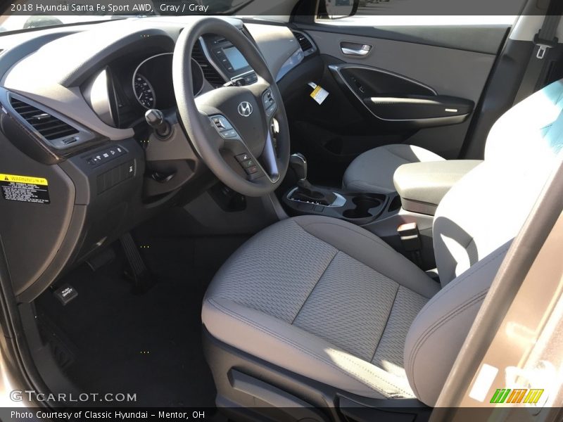 Gray / Gray 2018 Hyundai Santa Fe Sport AWD