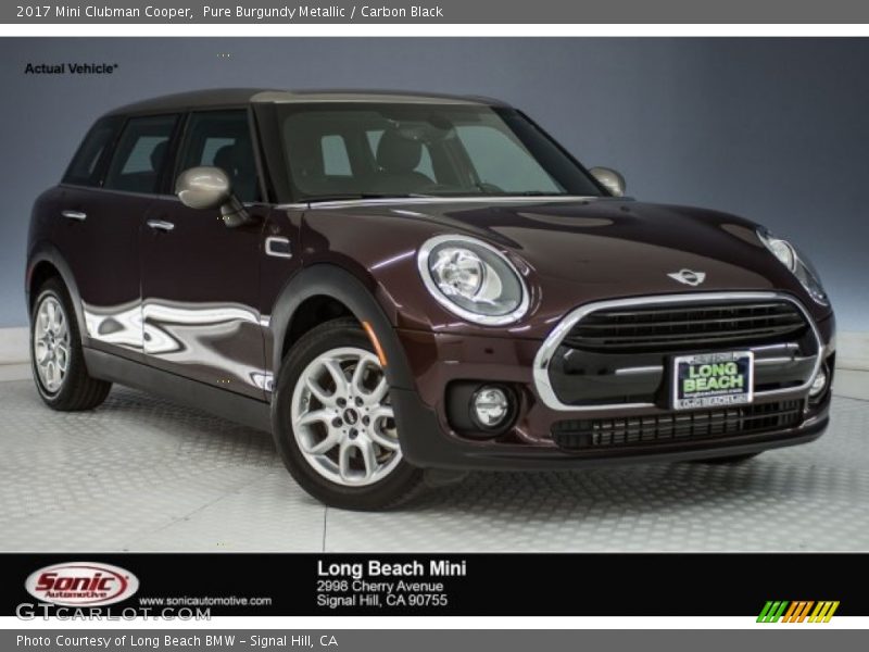 Pure Burgundy Metallic / Carbon Black 2017 Mini Clubman Cooper