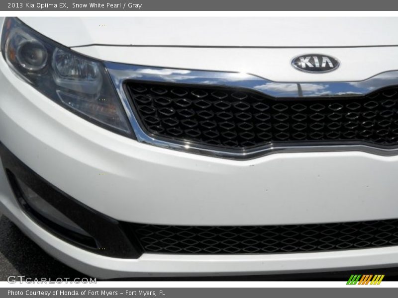 Snow White Pearl / Gray 2013 Kia Optima EX