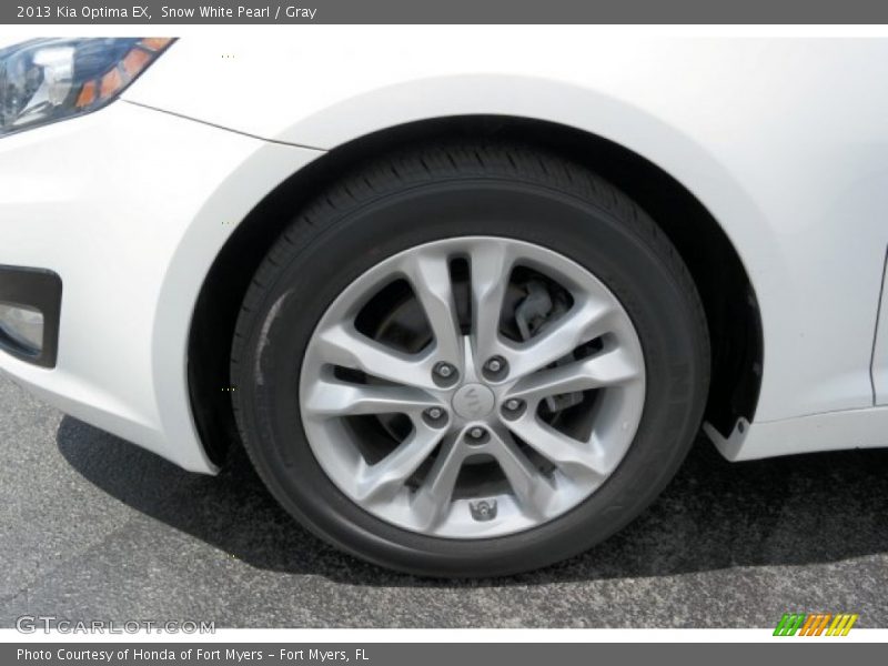Snow White Pearl / Gray 2013 Kia Optima EX