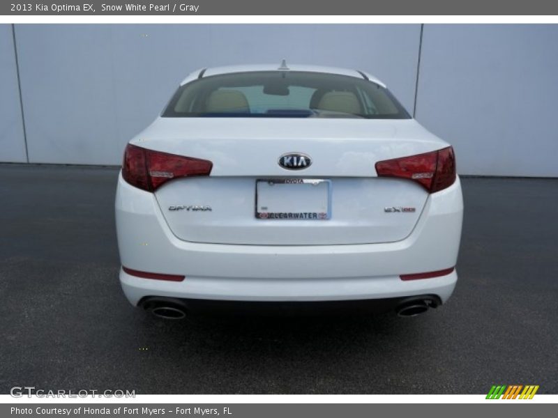 Snow White Pearl / Gray 2013 Kia Optima EX
