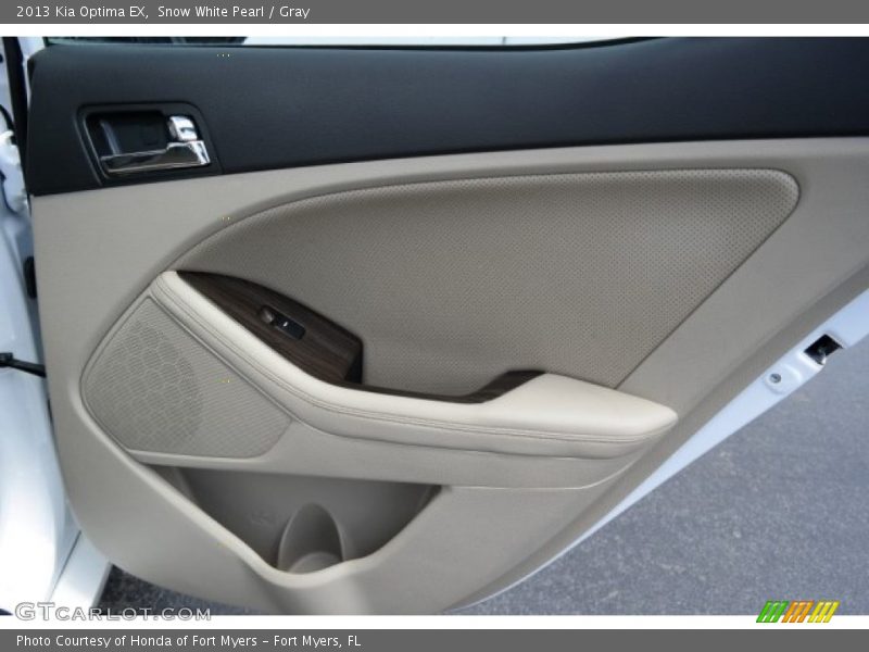 Snow White Pearl / Gray 2013 Kia Optima EX