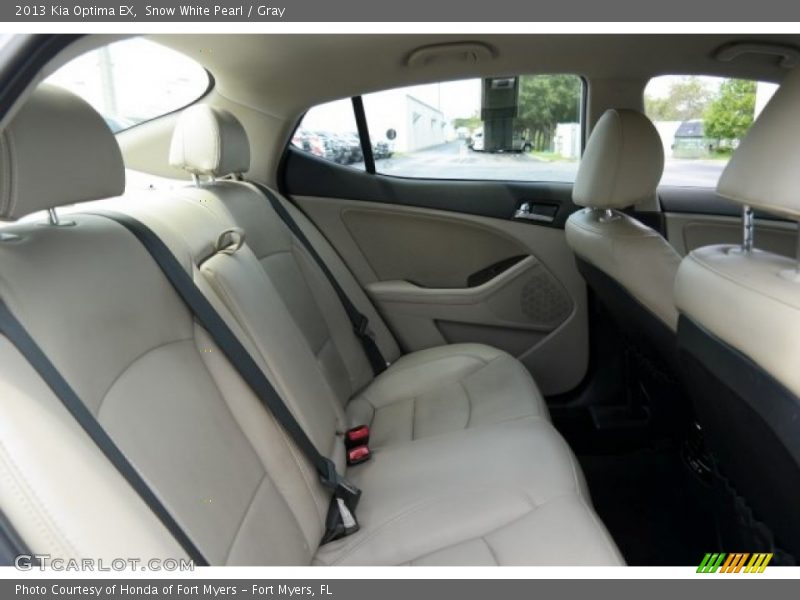 Snow White Pearl / Gray 2013 Kia Optima EX