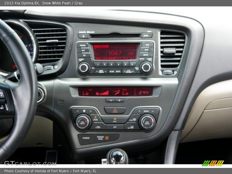 Snow White Pearl / Gray 2013 Kia Optima EX
