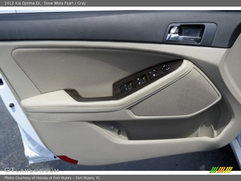 Snow White Pearl / Gray 2013 Kia Optima EX
