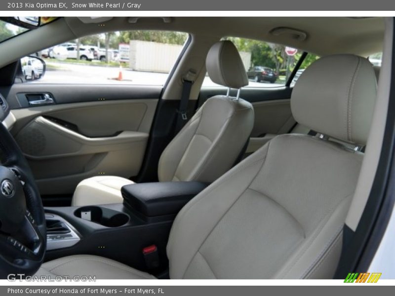 Snow White Pearl / Gray 2013 Kia Optima EX