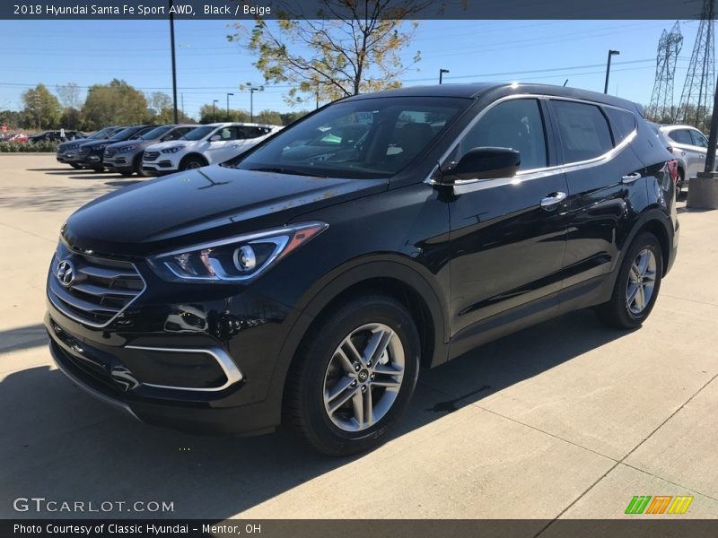 Black / Beige 2018 Hyundai Santa Fe Sport AWD