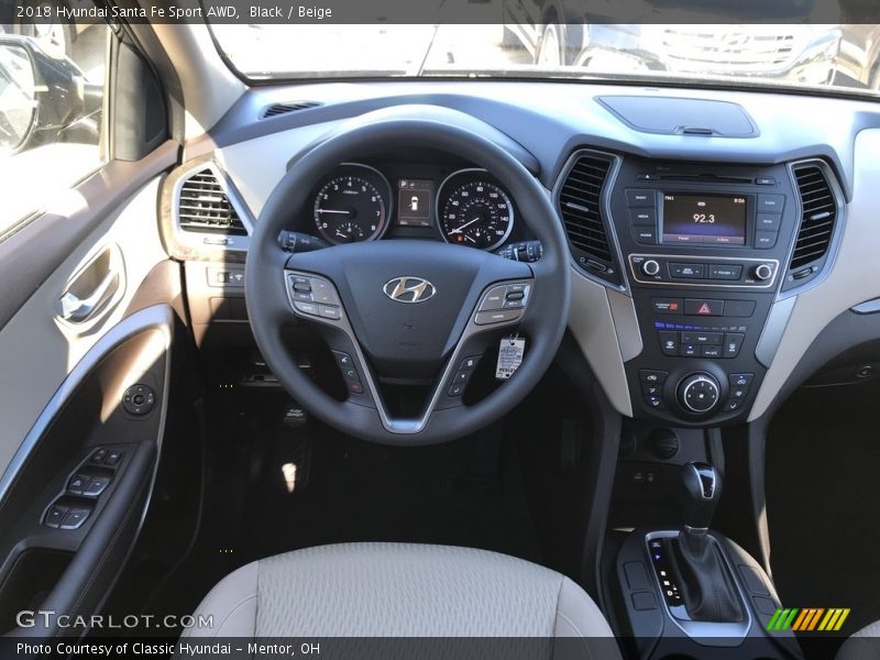 Black / Beige 2018 Hyundai Santa Fe Sport AWD