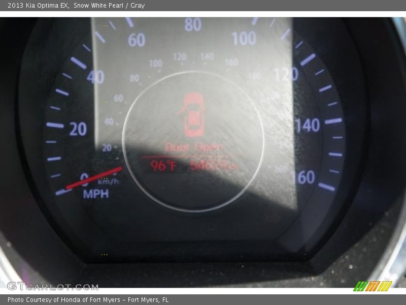 Snow White Pearl / Gray 2013 Kia Optima EX