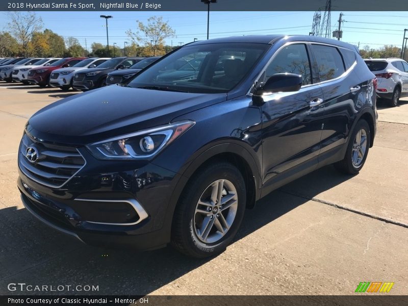 Nightfall Blue / Beige 2018 Hyundai Santa Fe Sport