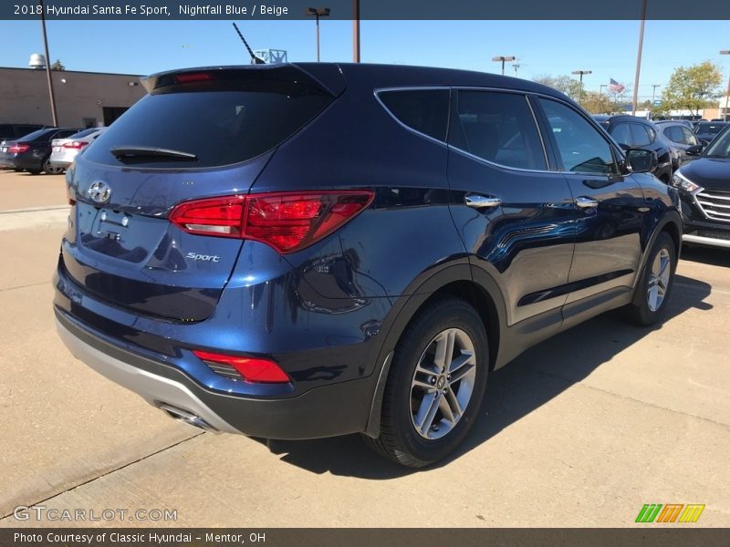 Nightfall Blue / Beige 2018 Hyundai Santa Fe Sport