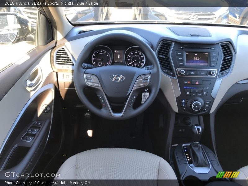 Nightfall Blue / Beige 2018 Hyundai Santa Fe Sport