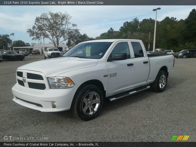 Bright White / Black/Diesel Gray 2018 Ram 1500 Express Quad Cab