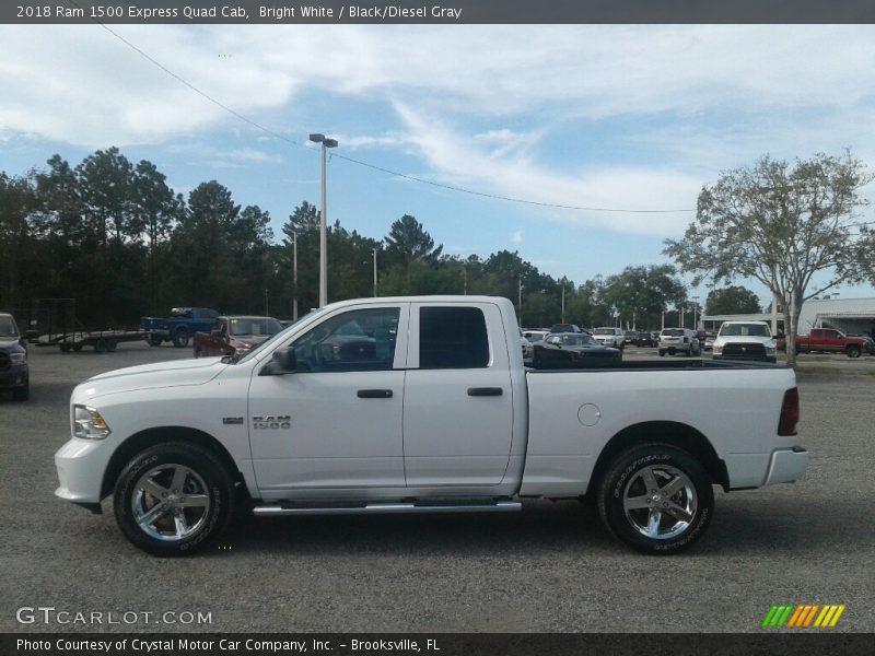 Bright White / Black/Diesel Gray 2018 Ram 1500 Express Quad Cab